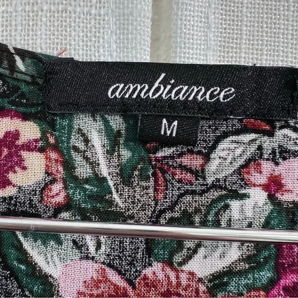 Ambiance Floral Flower Shorts Romper Dress Size M - Picture 9 of 13